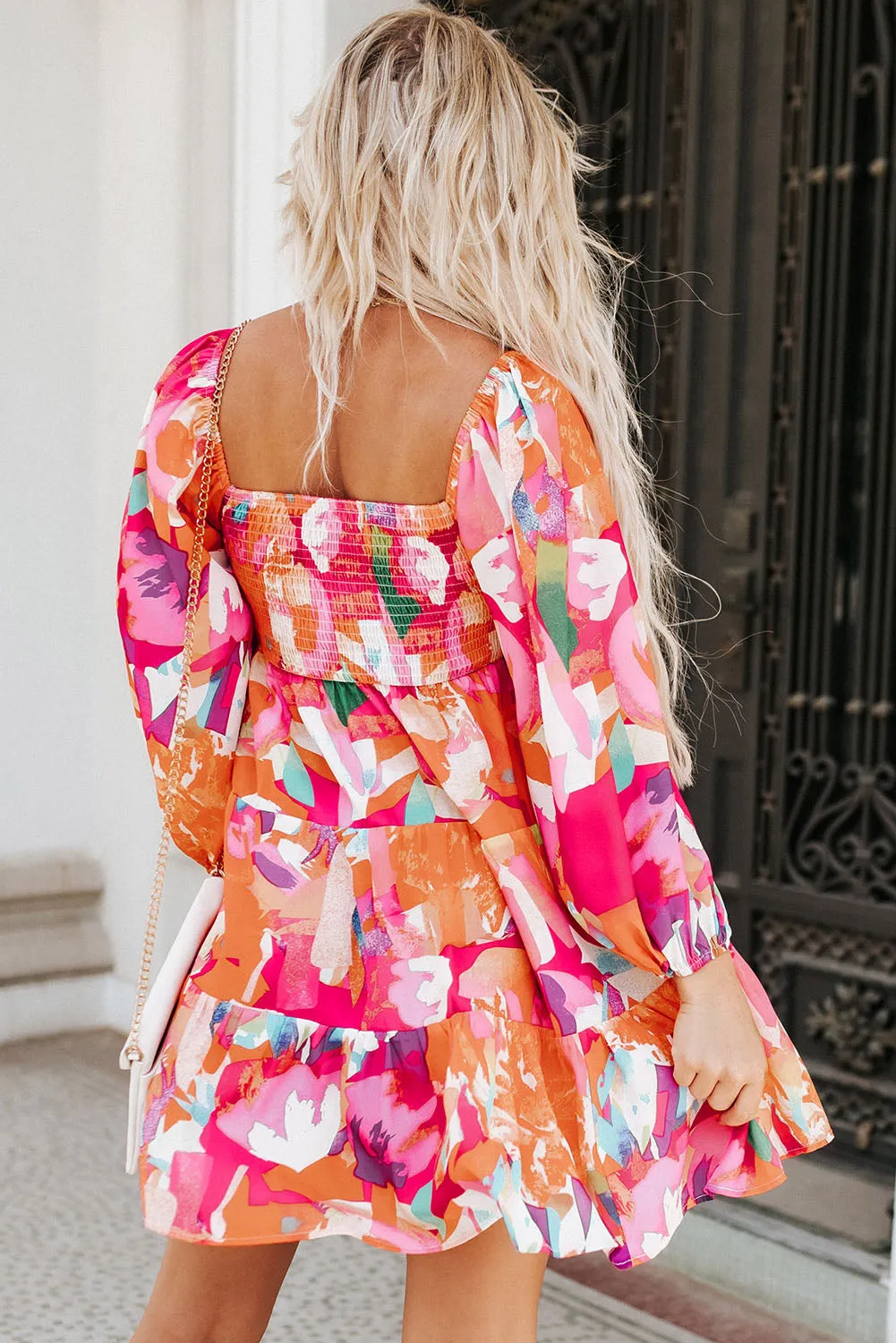 🌸 Sweetheart Neck Balloon Sleeve Tiered Mini Dress 🌸