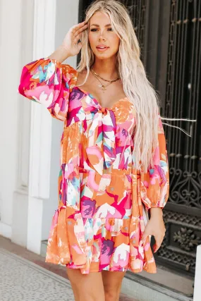 🌸 Sweetheart Neck Balloon Sleeve Tiered Mini Dress 🌸
