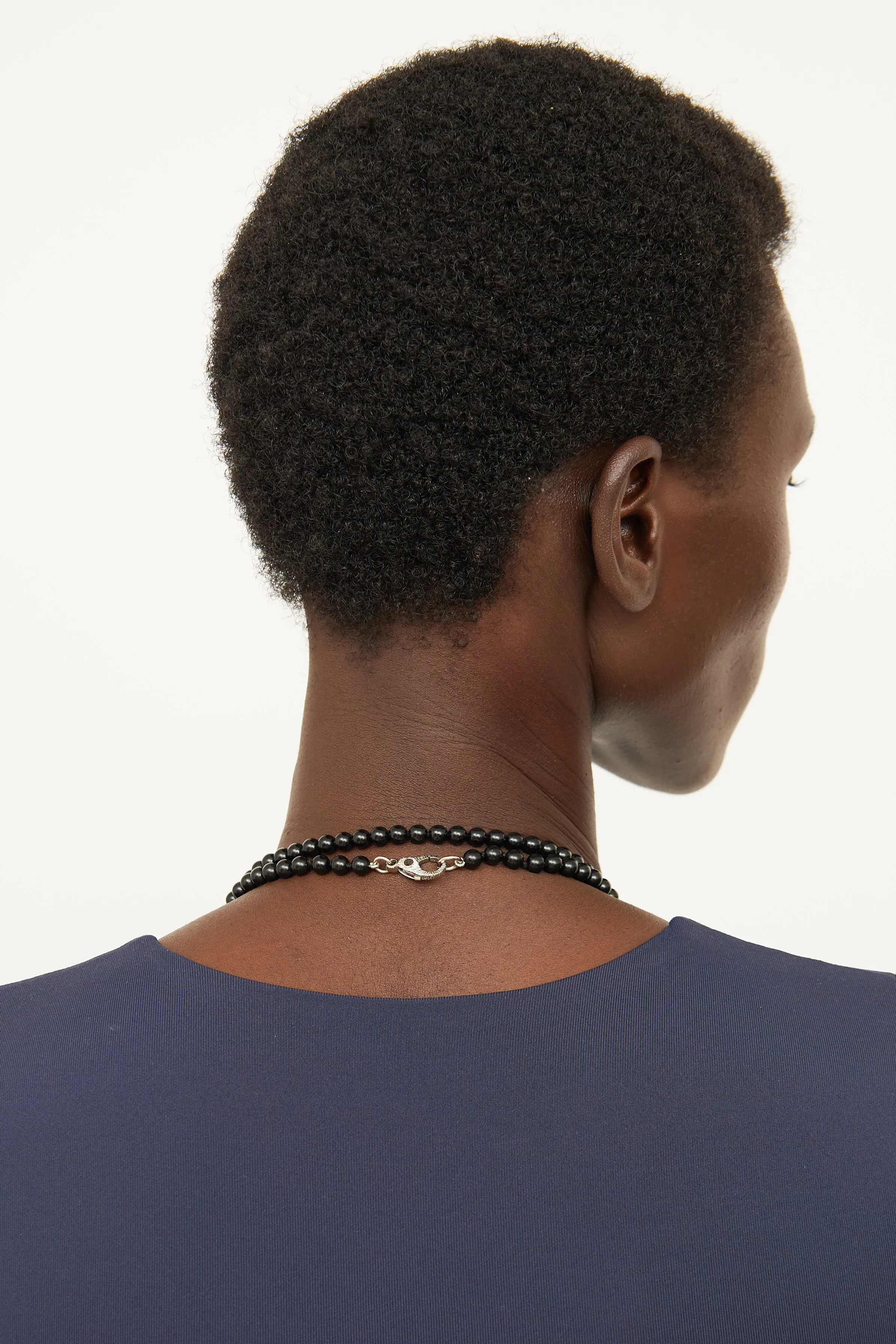 2016 Black Beaded Triple CC Necklace