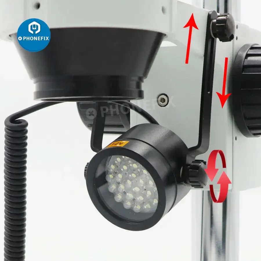 28 LEDs Slant Ring Light Illuminator Oblique Light Source Lamp For Stereo Microscop