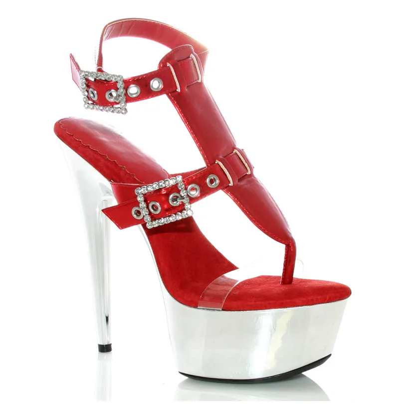 609-GENEVA 6" Pointed Stiletto Sandal.