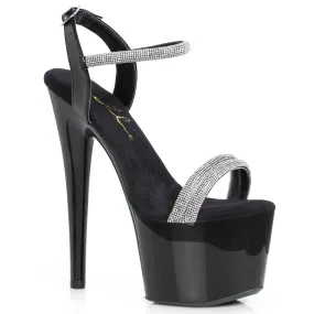 709-AURELLI 7" Stiletto With Rhinestone Straps