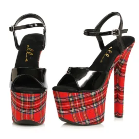 711-MARY 7" Plaid Stiletto Heel