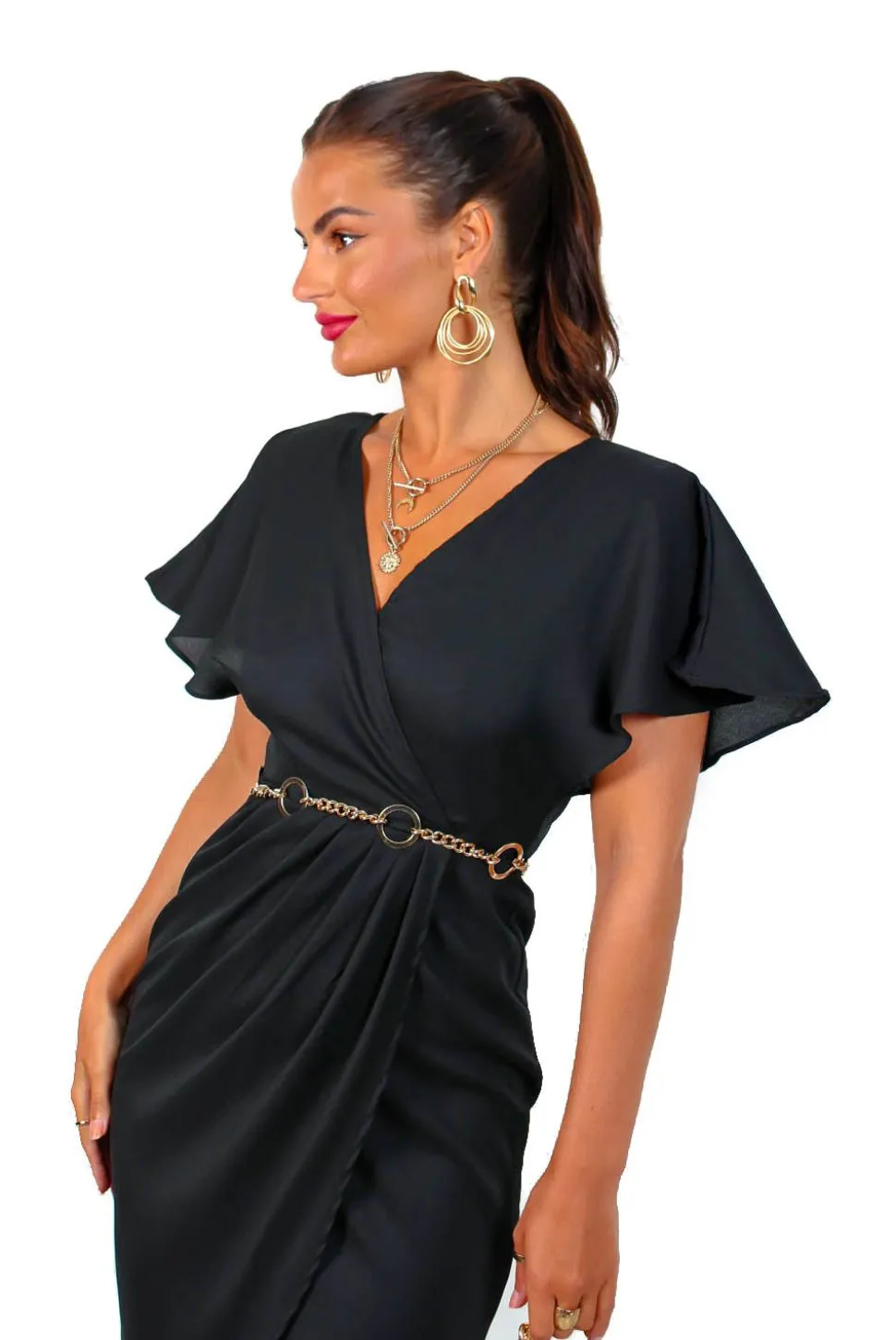 Adore Me - Black Midi Dress