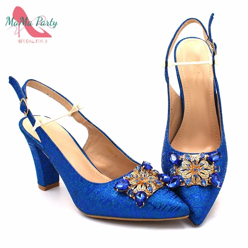 African Matching Shoes and Bag Set for Royal Wedding Party