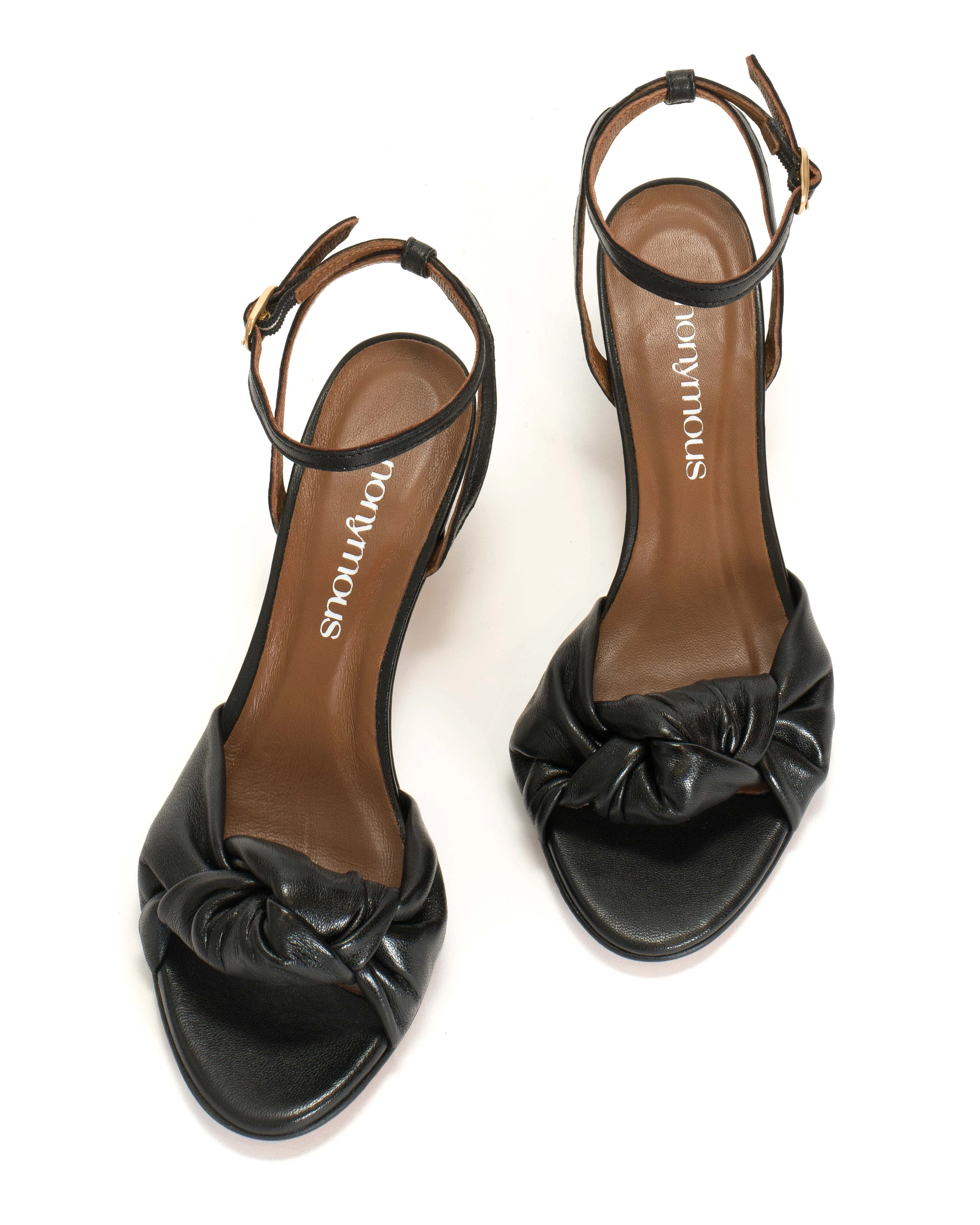 Aliza 50 stiletto Shiny lamb Black