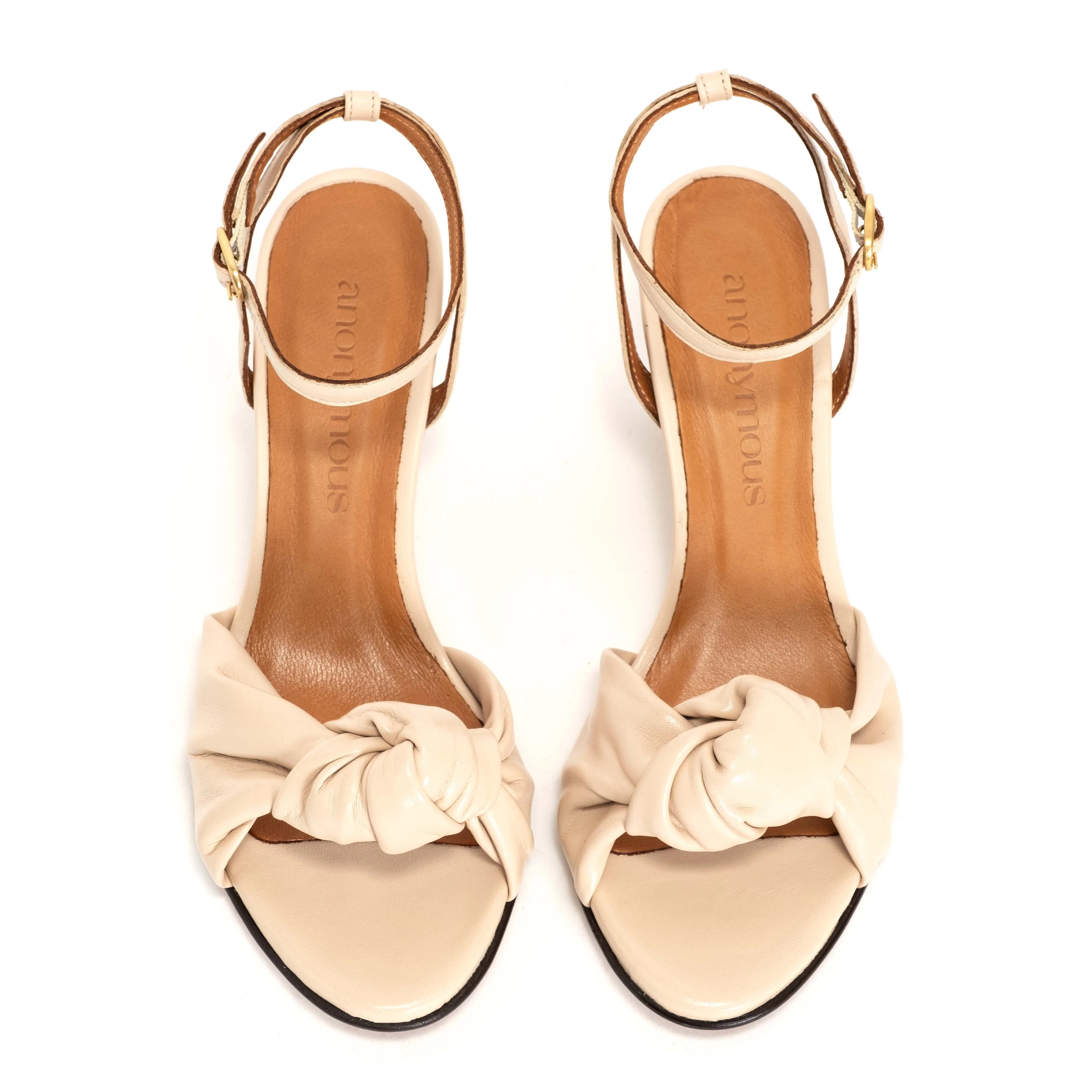 Aliza 50 stiletto Shiny lamb Vanilla cream