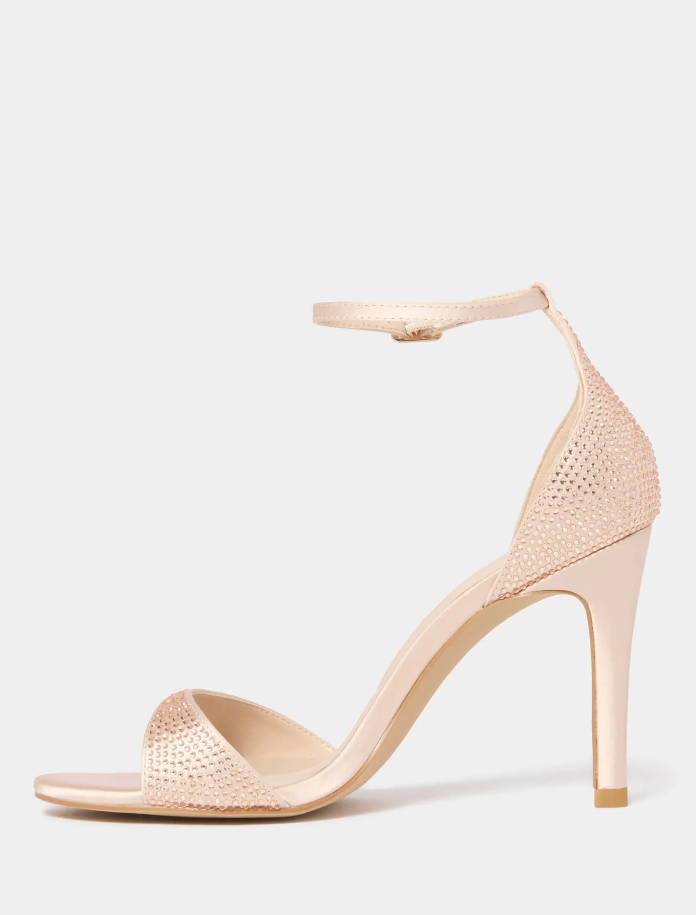 Amber Embellished Ankle Strap Heel Sandal