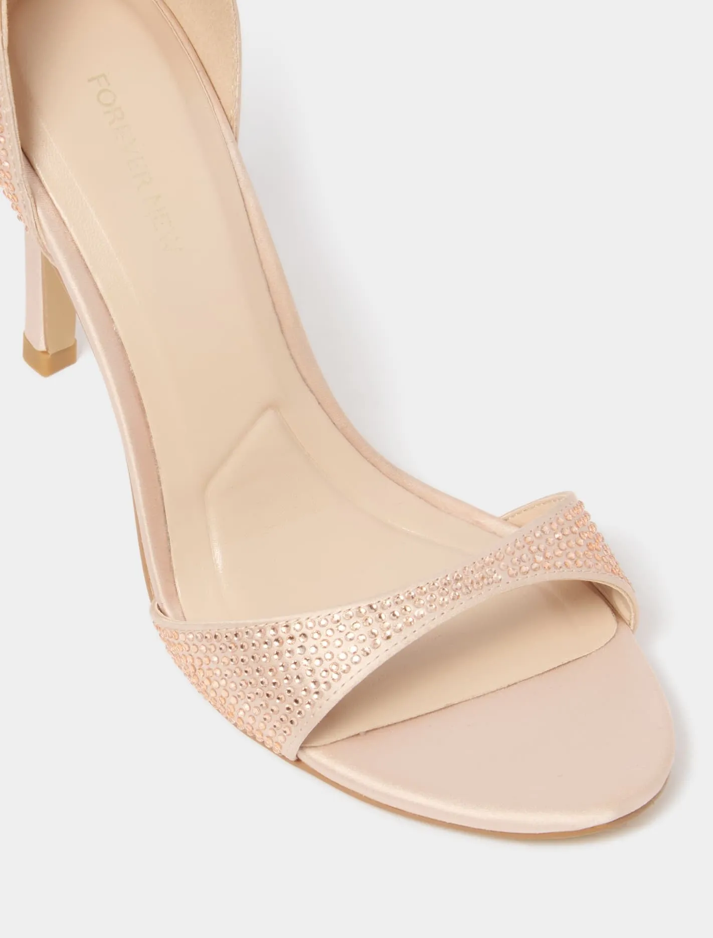 Amber Embellished Ankle Strap Heel Sandal