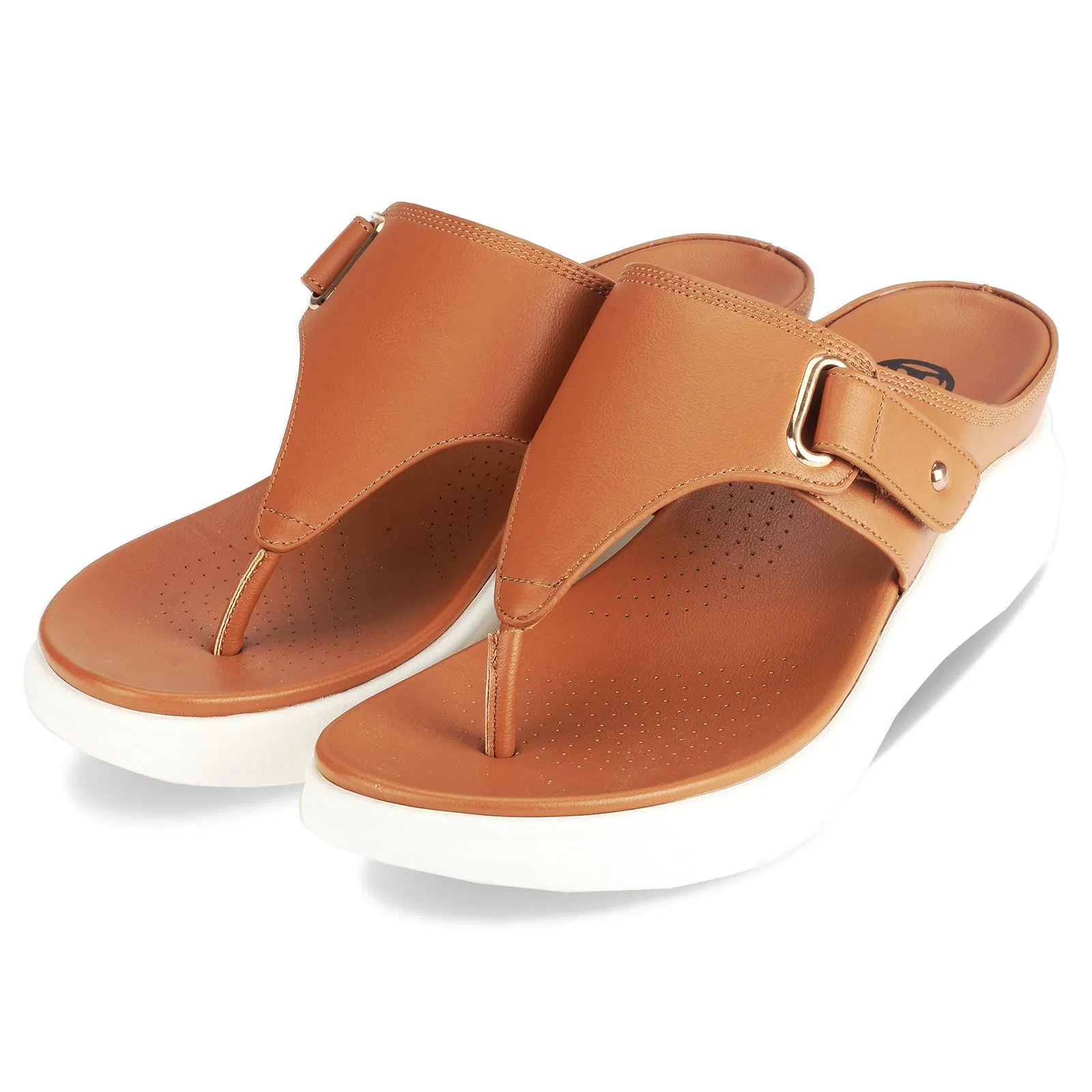 Amber women's comfy platform heel toepost sandal