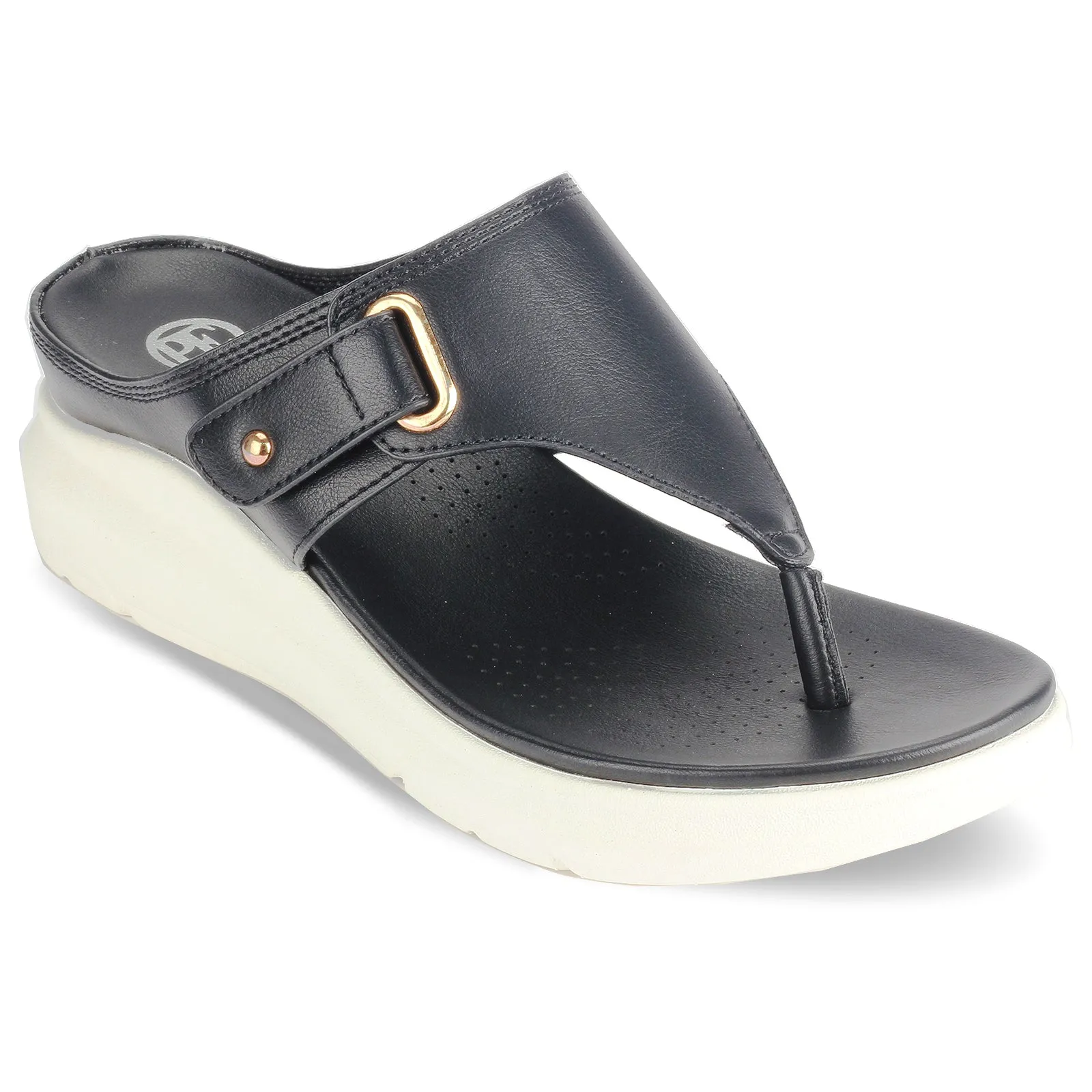 Amber women's comfy platform heel toepost sandal