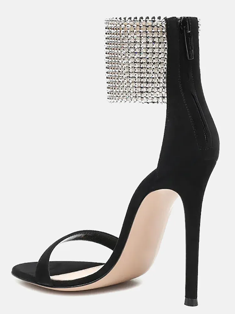 Amozae-Rhinestone Stiletto-Heel Sandals