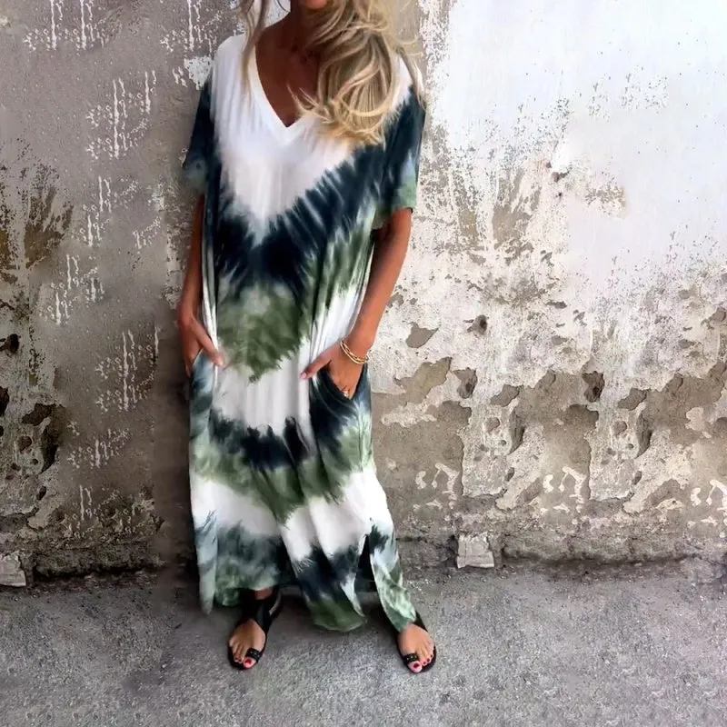 ANGELA™ | COMFORTABLE V-NECK MAXI DRESS