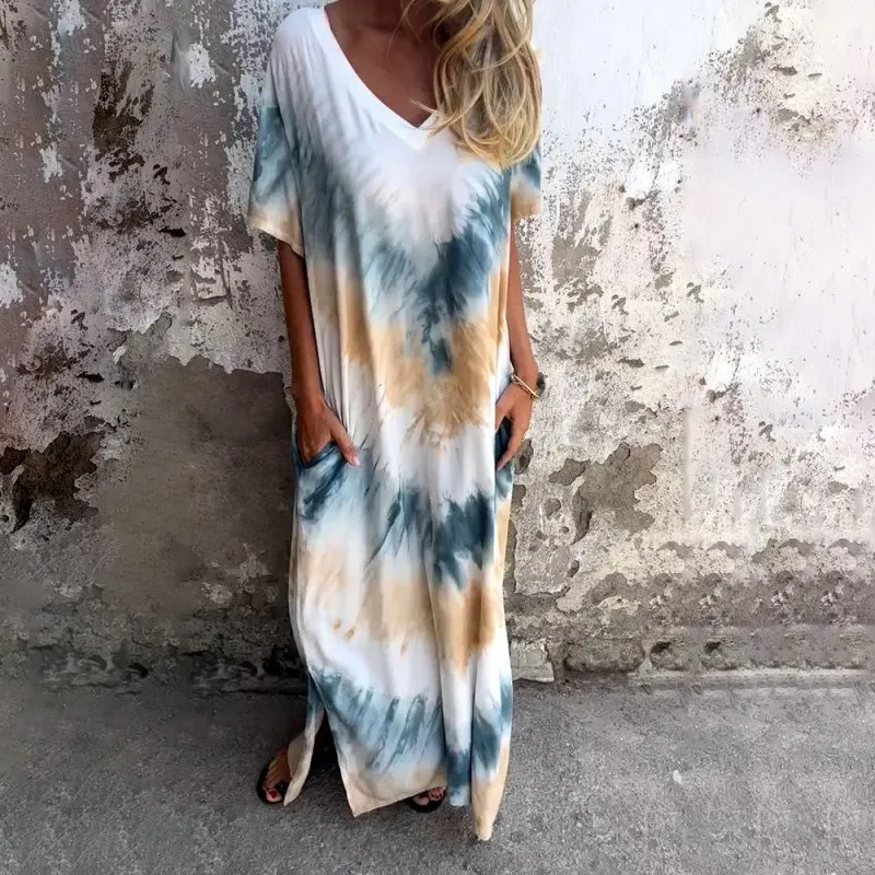 ANGELA™ | COMFORTABLE V-NECK MAXI DRESS
