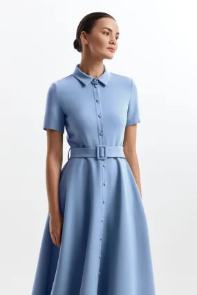 Aspen Elegant High Neck Ligh Blue Evening Dress