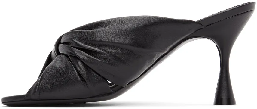 Balenciaga Black Drapy 80mm Mules