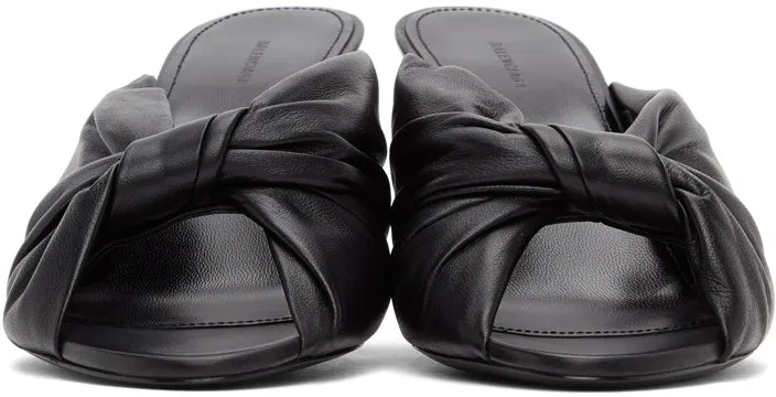Balenciaga Black Drapy 80mm Mules