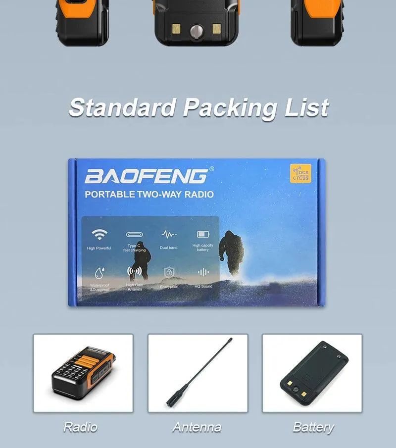 BAOFENG UV-16R TRI-BAND RADIO (USB-C RECHARGE)