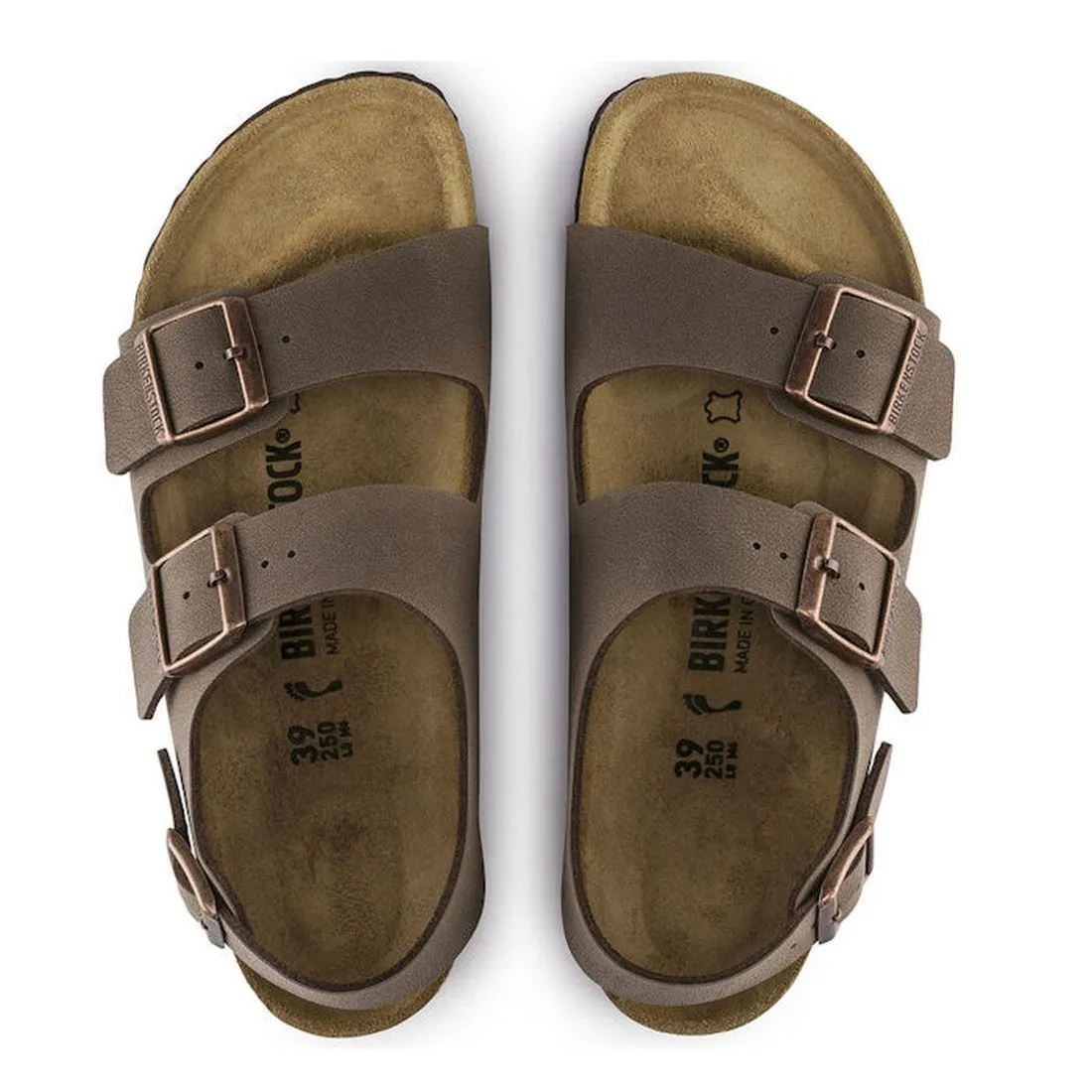 Birkenstock Milano Birkibuc Flor Mocha Regular Width