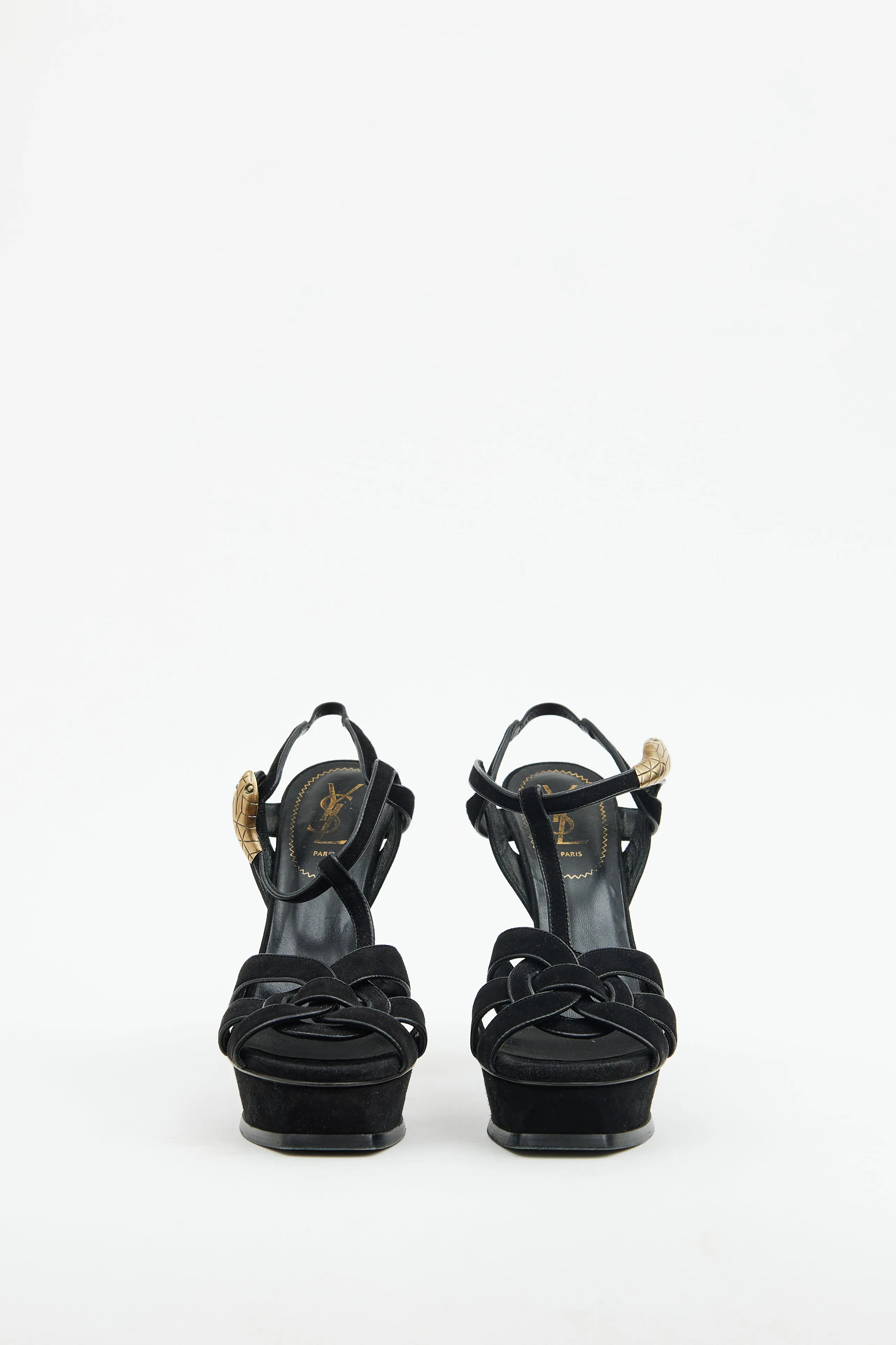 Black Suede Tribute Platform Sandal