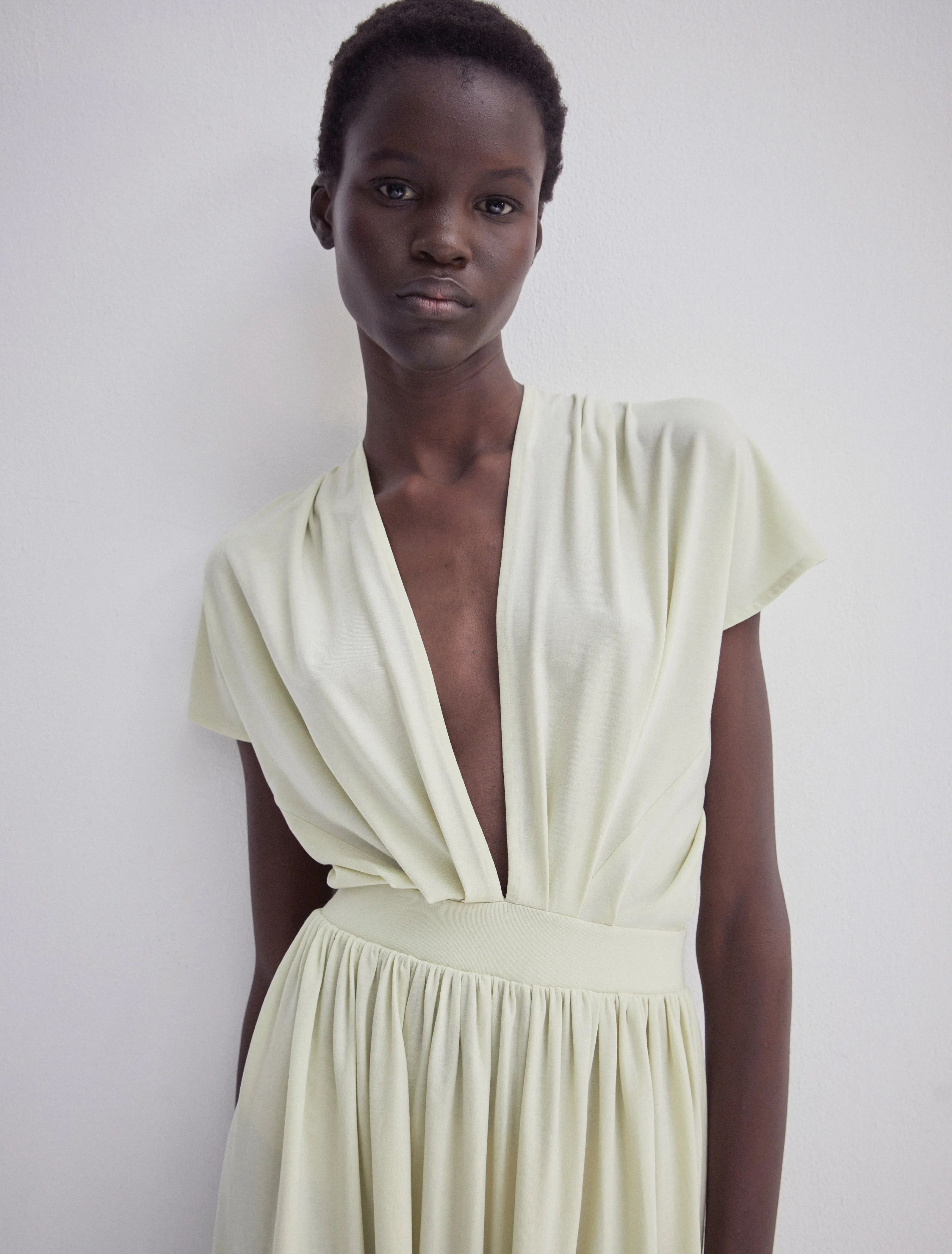 Bythos Dress in Lime