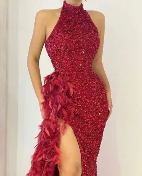 Cherry Red Evening Dress