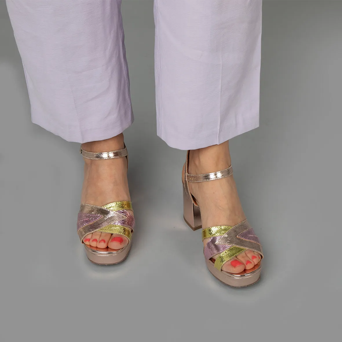 Cleo Metallic Pastel Multi