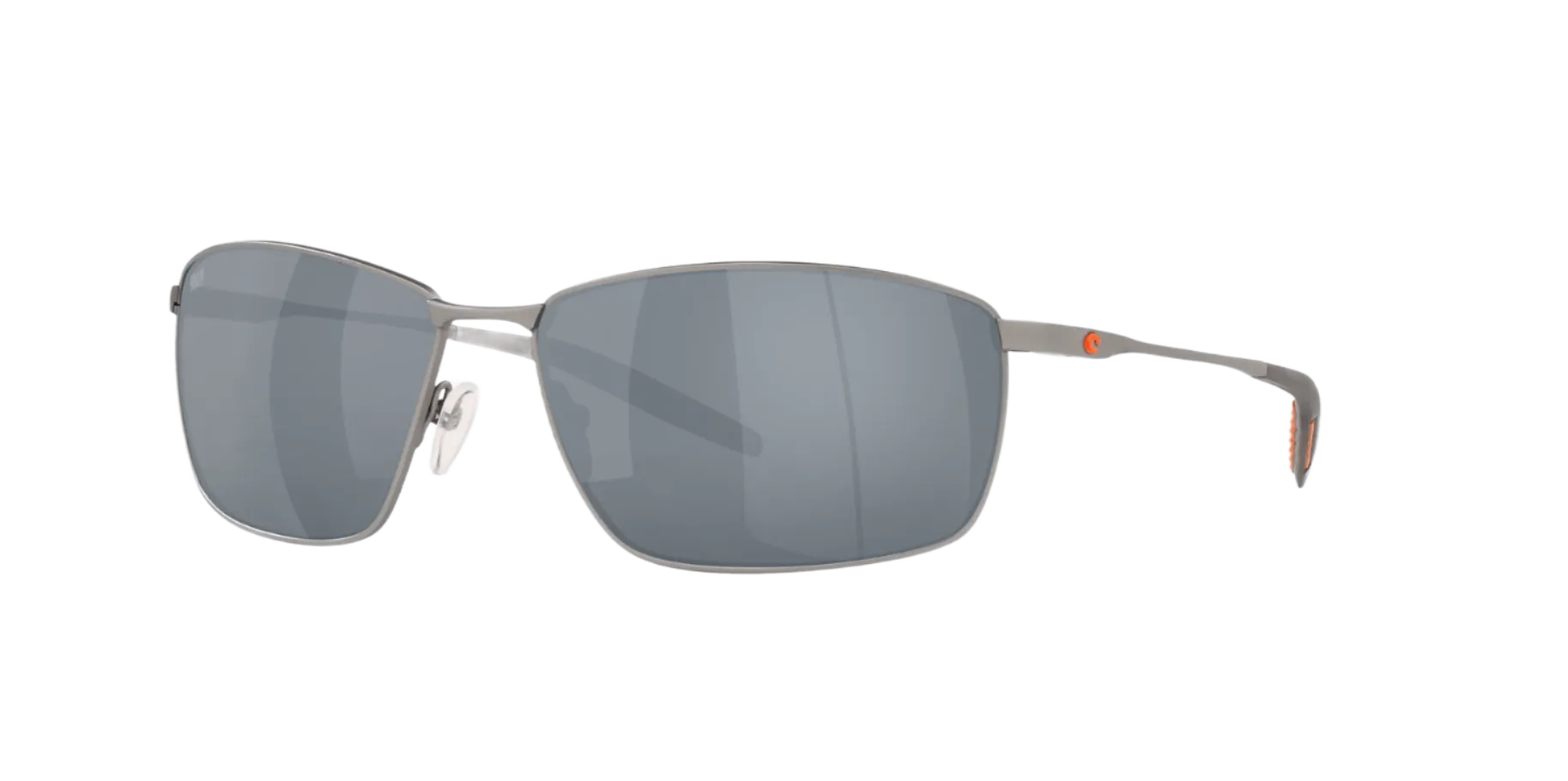 Costa Del Mar Turret Matte Silver & Translucent Grey Frame/Gray Silver Mirror Sunglasses