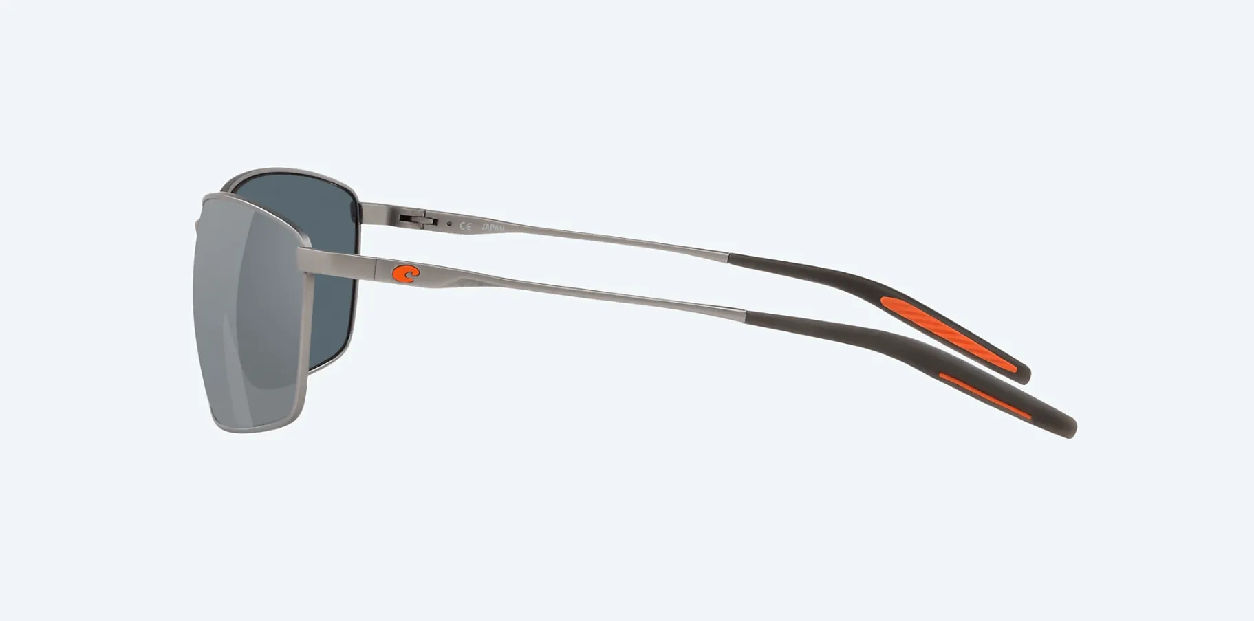 Costa Del Mar Turret Matte Silver & Translucent Grey Frame/Gray Silver Mirror Sunglasses