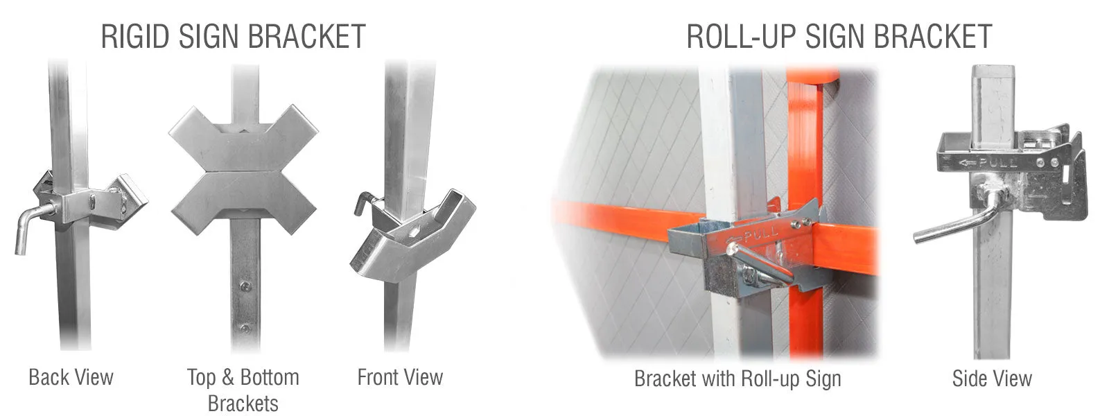 Dual Spring Stand For Rigid or Roll-Up Signs