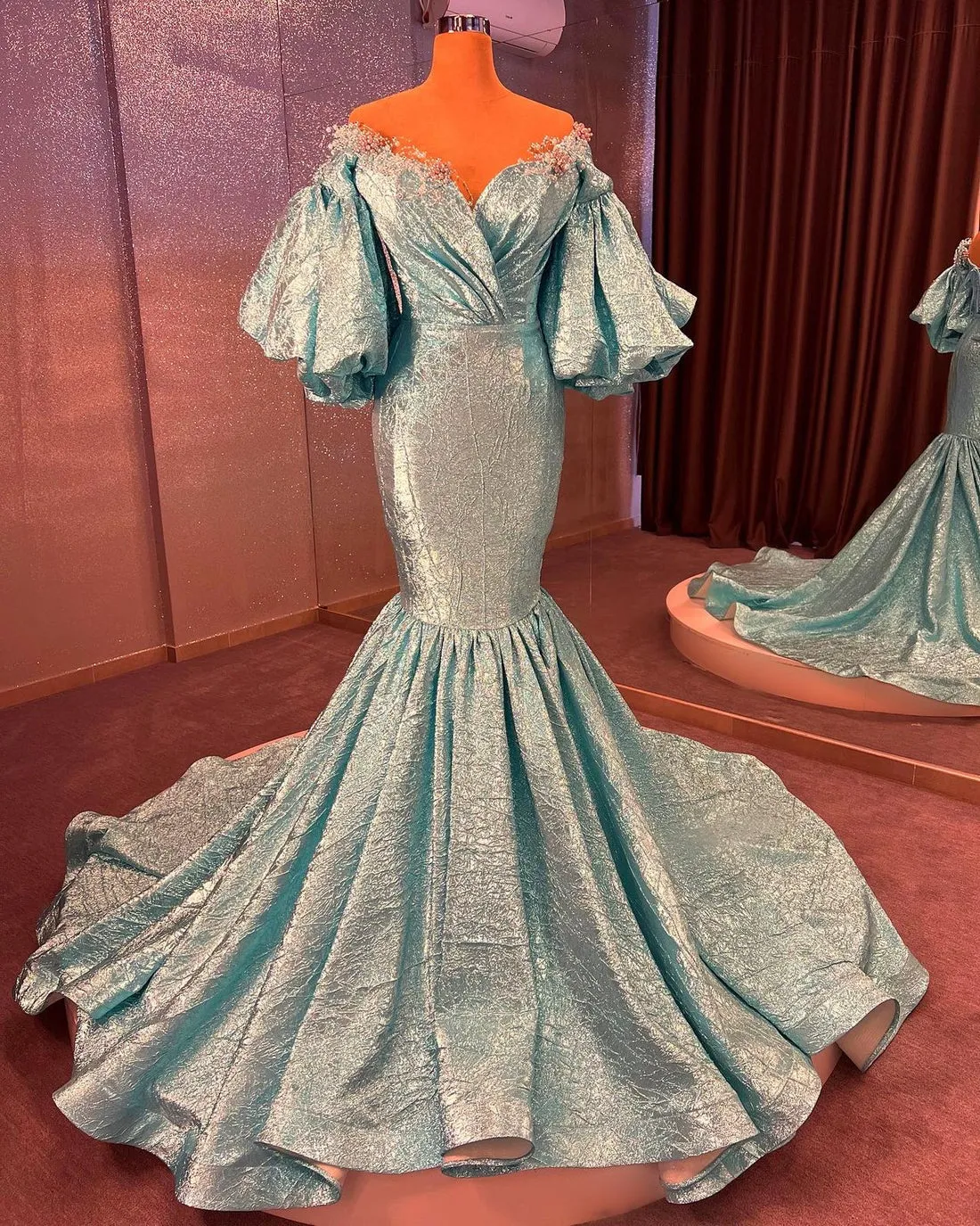 Enticing Off-Shoulder Evening Dress