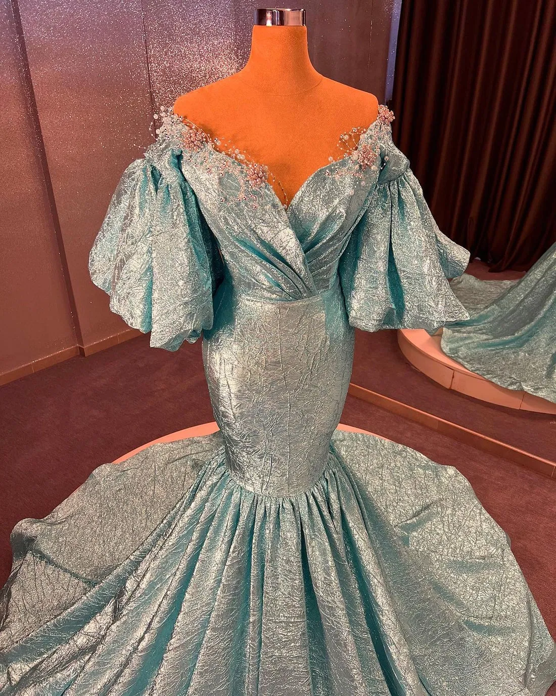 Enticing Off-Shoulder Evening Dress
