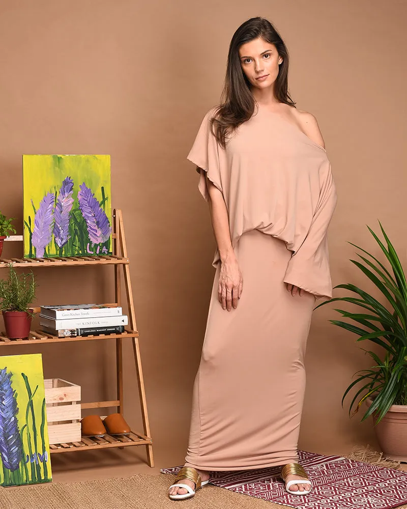 Federica Assymetric Jersey Maxi Dress