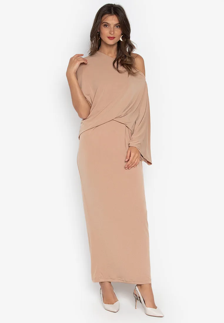Federica Assymetric Jersey Maxi Dress