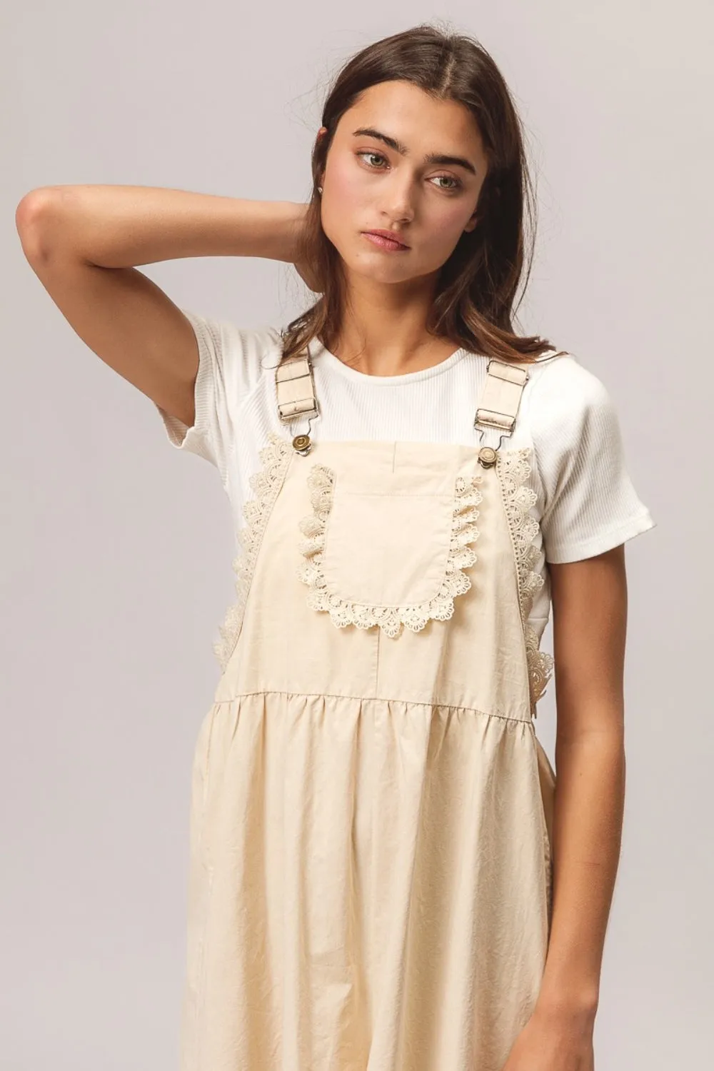 Garden Grace Lace Trim Romper