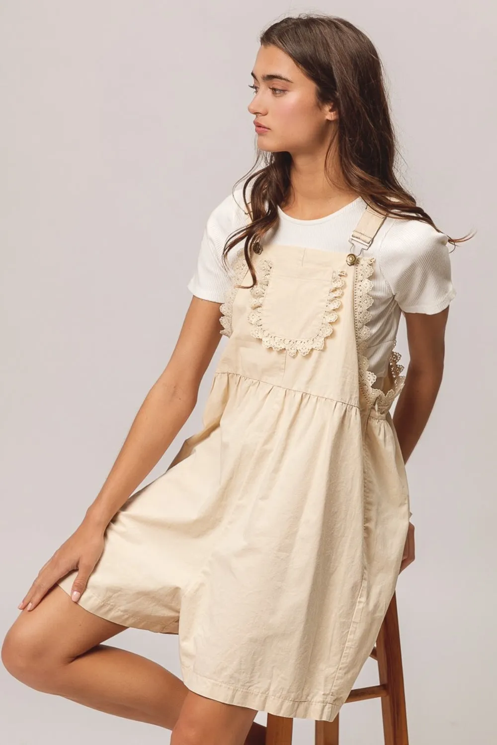 Garden Grace Lace Trim Romper
