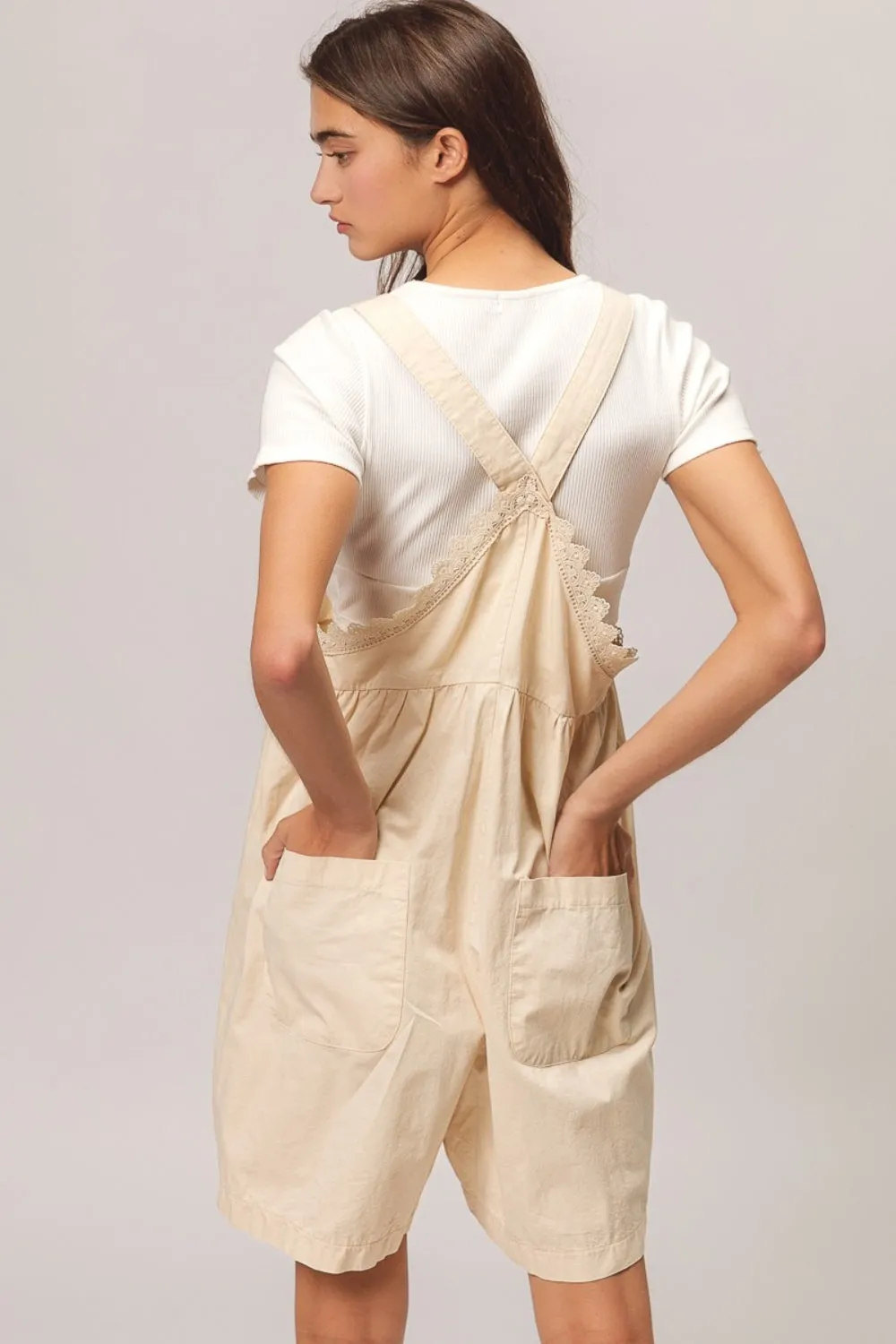 Garden Grace Lace Trim Romper