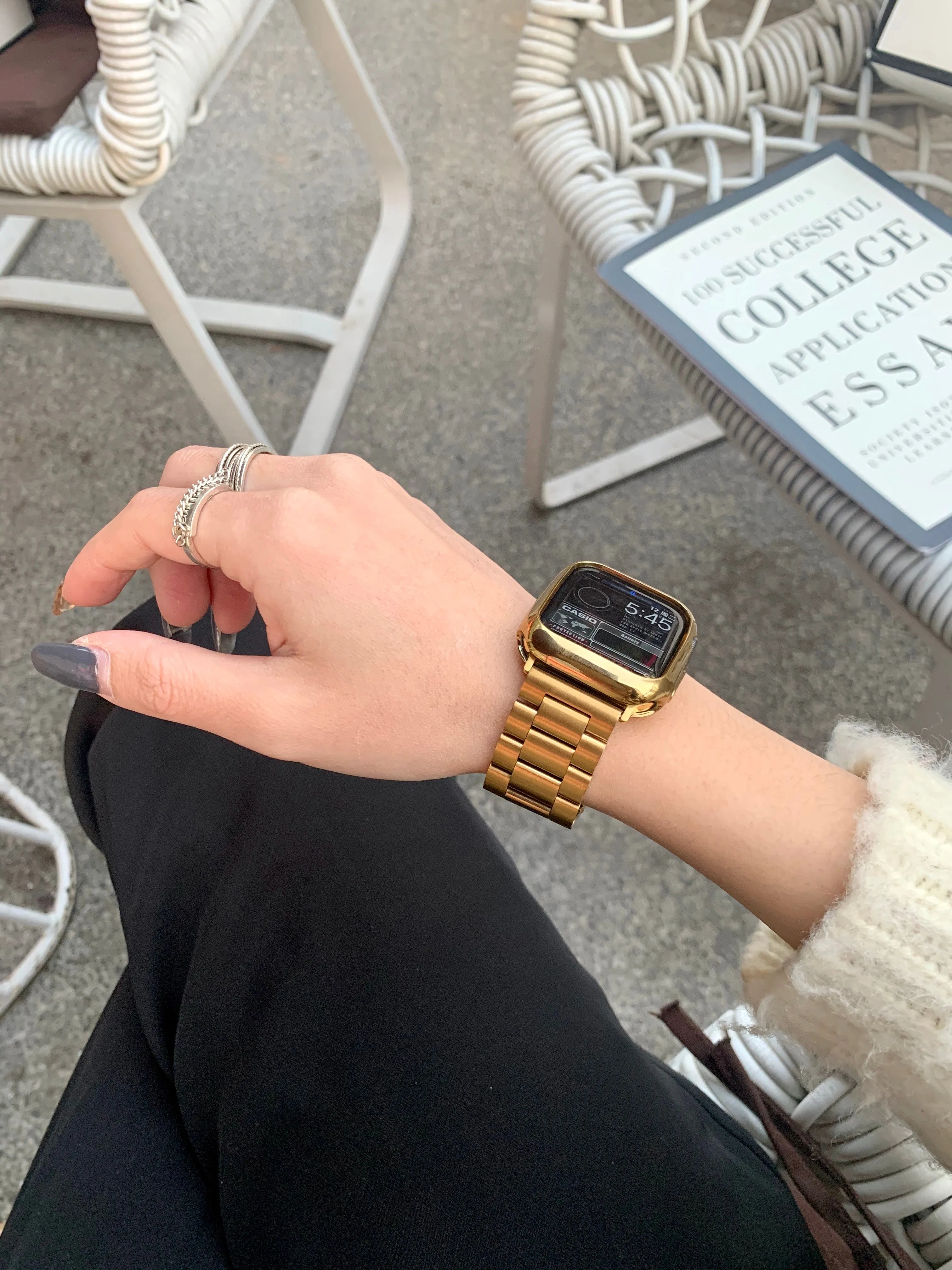 Gold Apple Watch Band, Apple Watch Band 38mm, 40mm 42mm 44mm, Metal Bracelet Wristband, Handmade Watch Band For Women