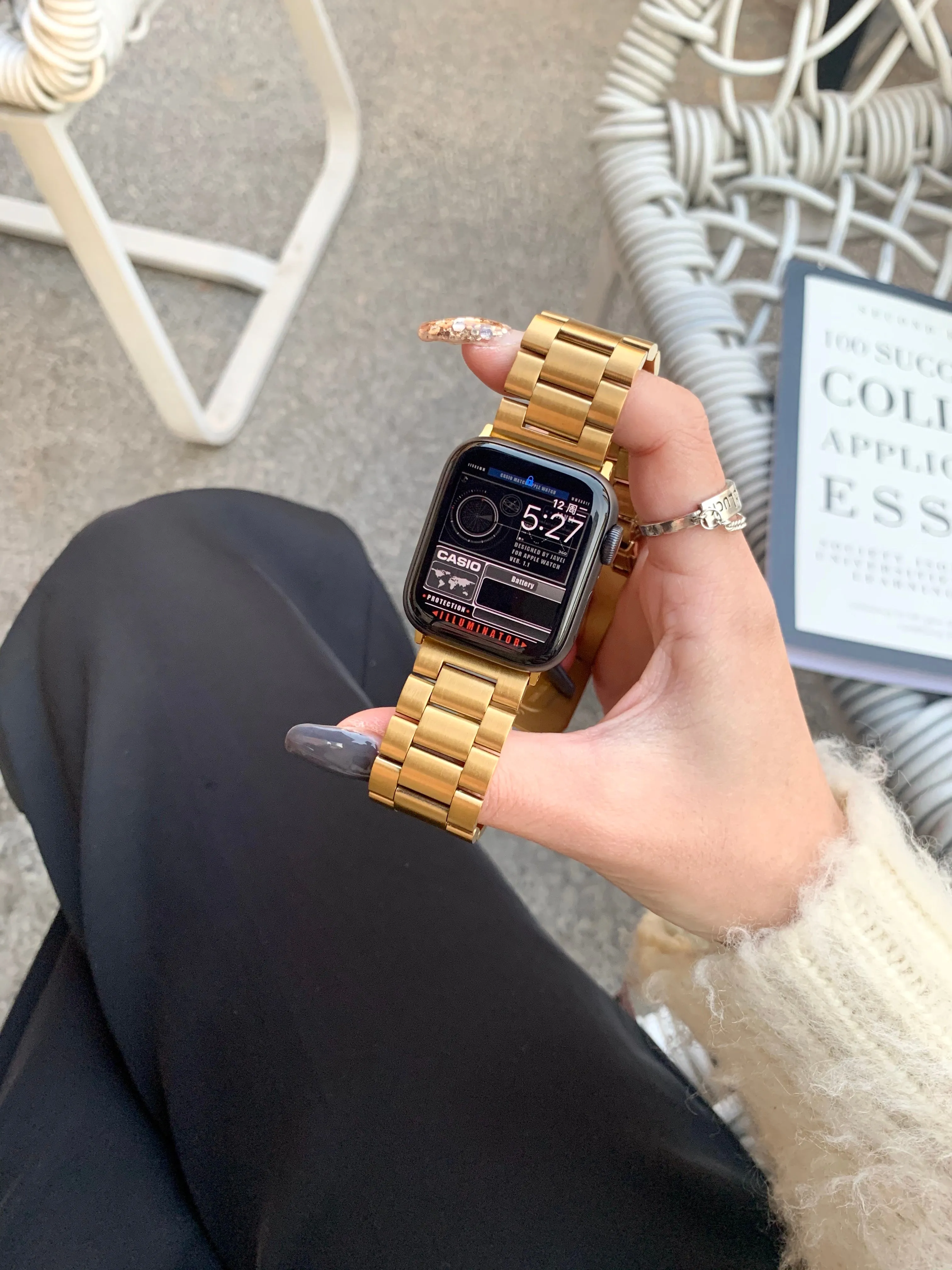 Gold Apple Watch Band, Apple Watch Band 38mm, 40mm 42mm 44mm, Metal Bracelet Wristband, Handmade Watch Band For Women
