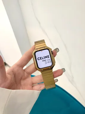 Gold Apple Watch Band, Apple Watch Band Chain, Apple Watch Band 38mm, 40mm 44mm, Metal Bracelet Wristband, Apple Watch Band Strap