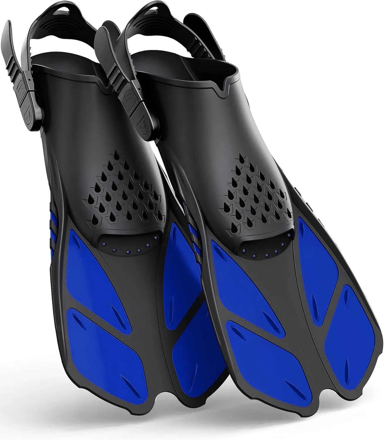 Greatever Kids Snorkel Fins Adjustable Buckles Open Heel Swim Flippers