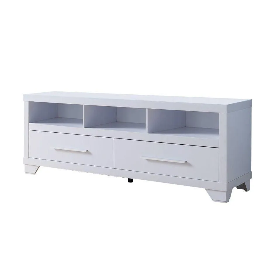 Havana 60 inch TV Stand with Storage Drawers in White