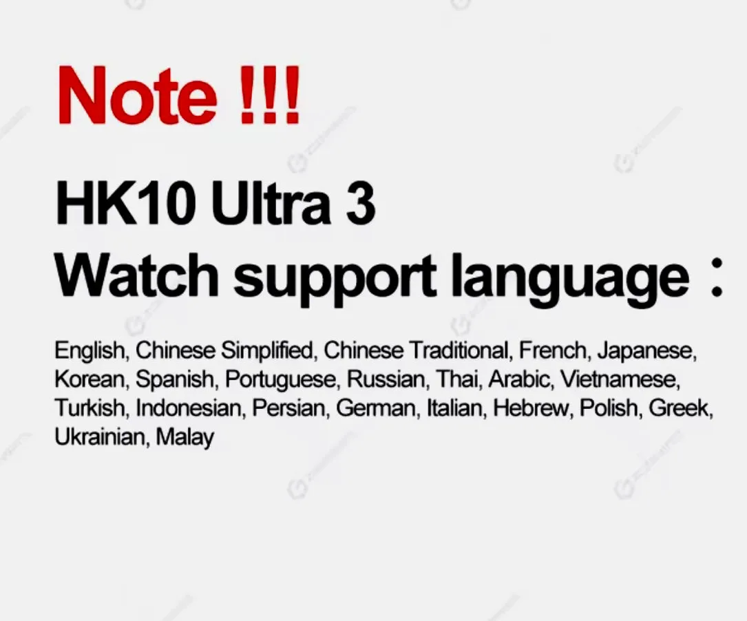 HK 10 Ultra 3 AMOLED ChatGPT Smartwatch {1:1 Apple Clone Latest 2024 Edition Model}
