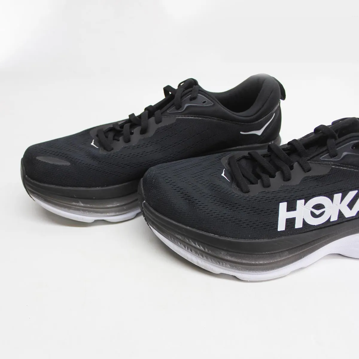 Hoka Mens Trainers Bondi 8 Lace-Up Low-Top Running Sneakers Textile - UK 11.5