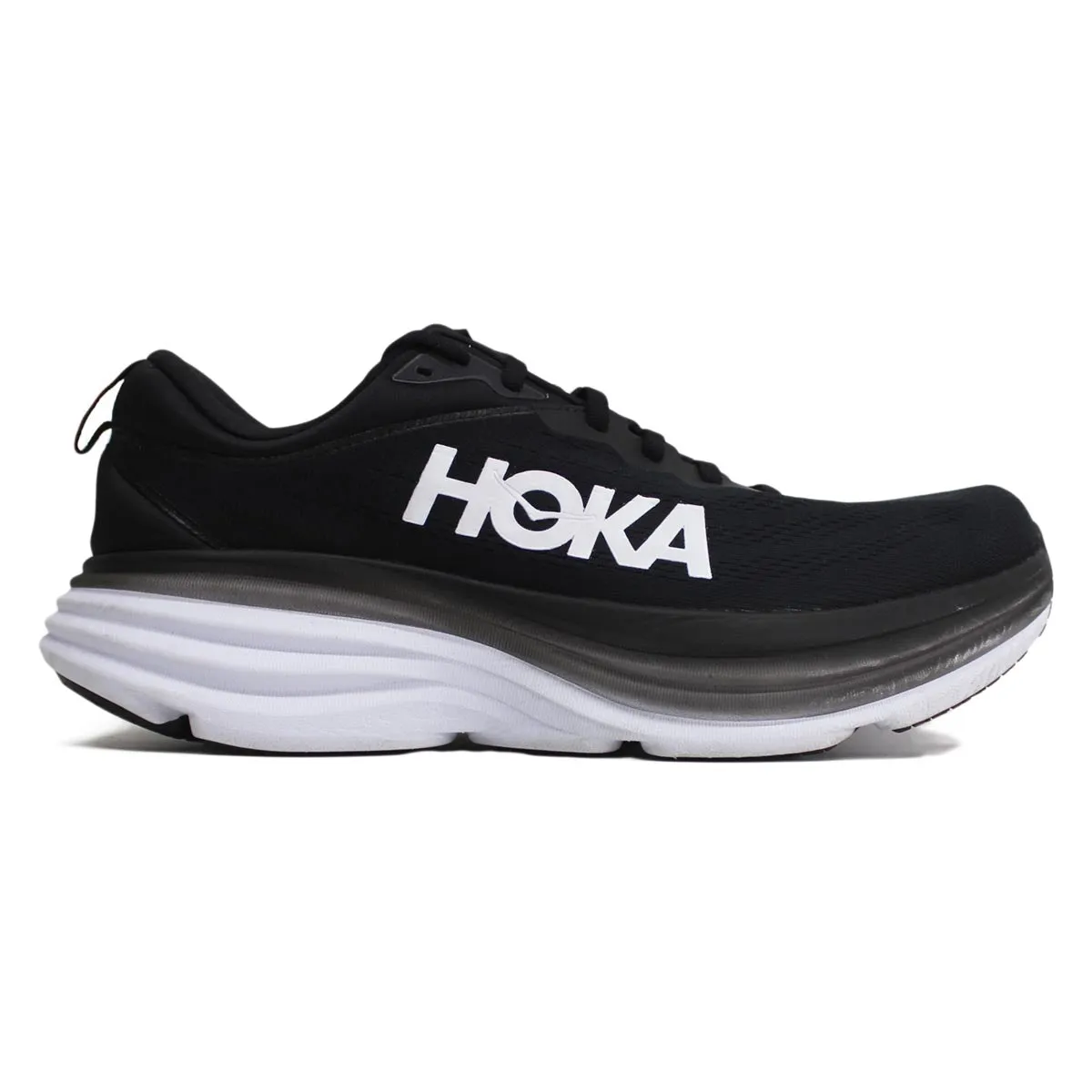 Hoka Mens Trainers Bondi 8 Lace-Up Low-Top Running Sneakers Textile - UK 11.5