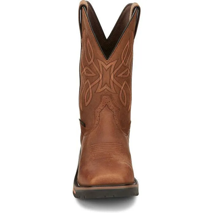 Justin Men's Dallen 11" Nano Comp Toe Western Work Boot -Brown- SE4215