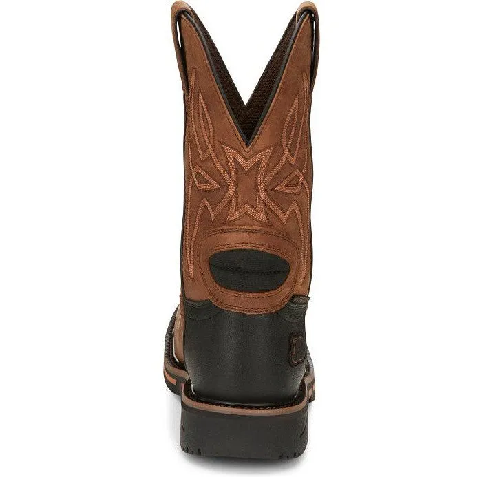Justin Men's Dallen 11" Nano Comp Toe Western Work Boot -Brown- SE4215