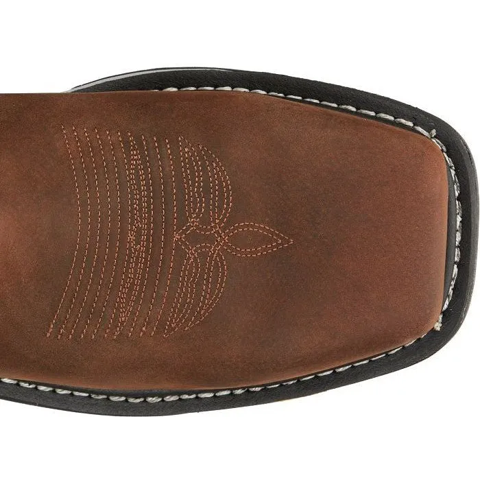 Justin Men's Frontline Hiviz 11" WP Nano Comp Toe Western Work Boot -Brown- CR2152