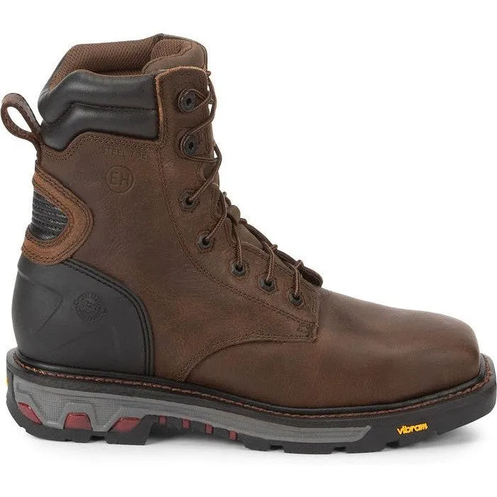 Justin Men's Pipefitter 8" Steel Toe Western Work Boot - Brown - WK200