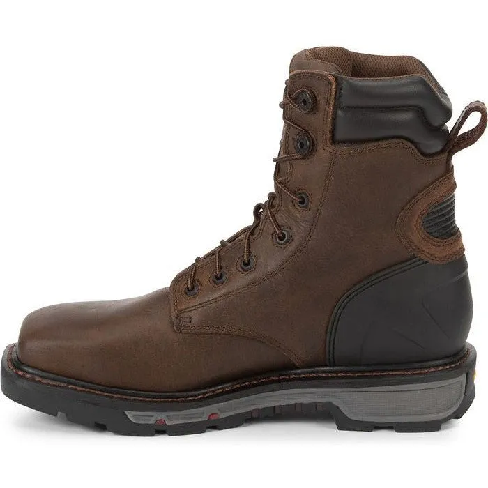 Justin Men's Pipefitter 8" Steel Toe Western Work Boot - Brown - WK200